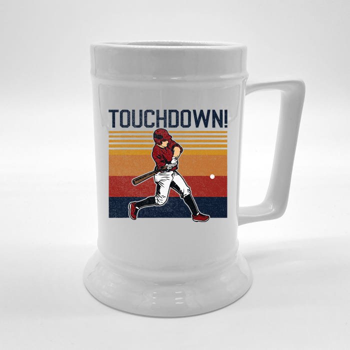 Baseball Football Touchdown Sports Humor Home Run Front & Back Beer Stein