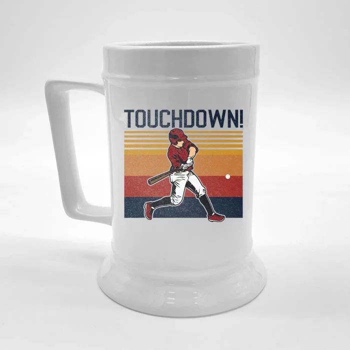 Baseball Football Touchdown Sports Humor Home Run Front & Back Beer Stein