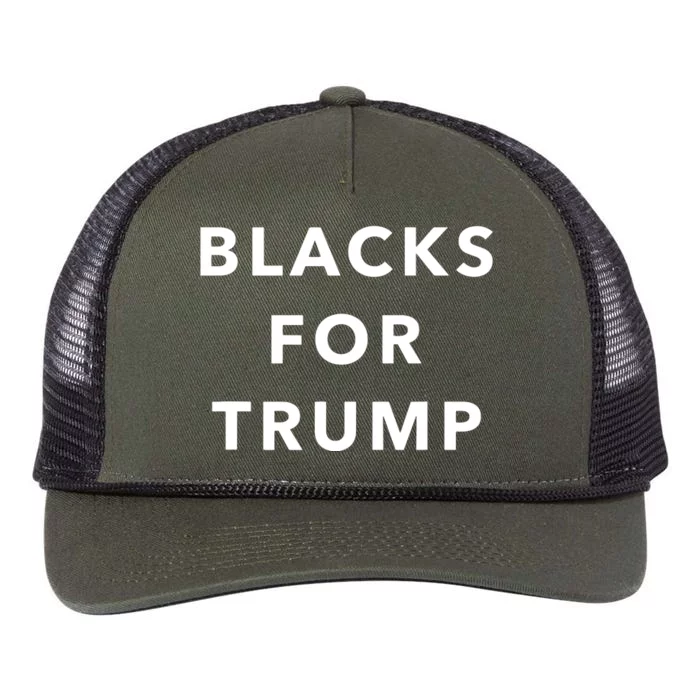 Blacks For Trump Retro Rope Trucker Hat Cap