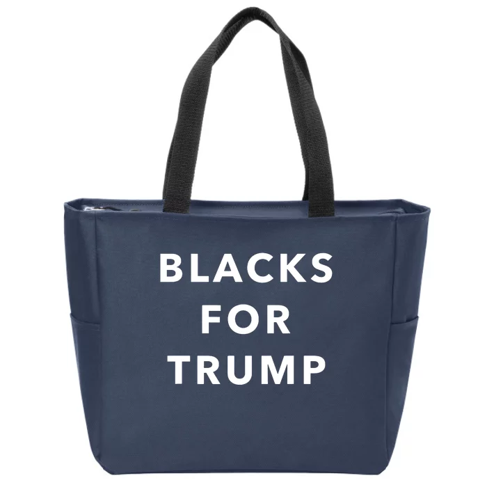 Blacks For Trump Zip Tote Bag