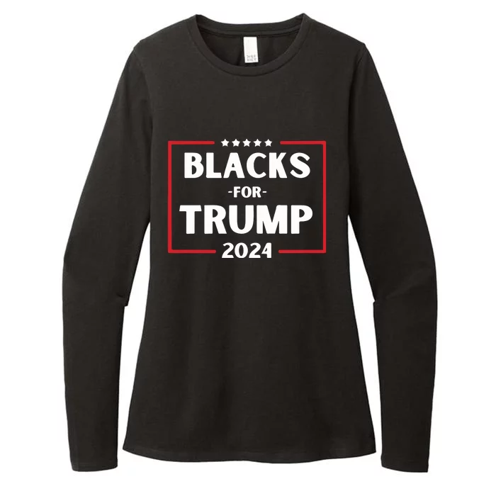 Blacks For Trump 2024 Donald Trump 2024 Womens CVC Long Sleeve Shirt