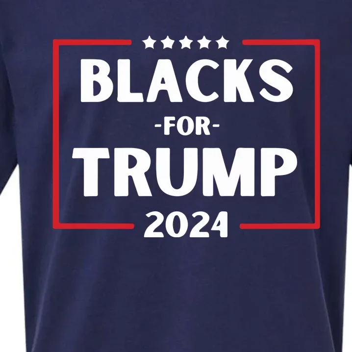 Blacks For Trump 2024 Donald Trump 2024 Sueded Cloud Jersey T-Shirt