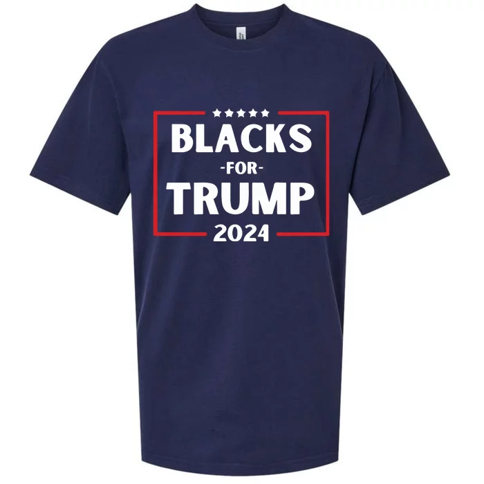 Blacks For Trump 2024 Donald Trump 2024 Sueded Cloud Jersey T-Shirt