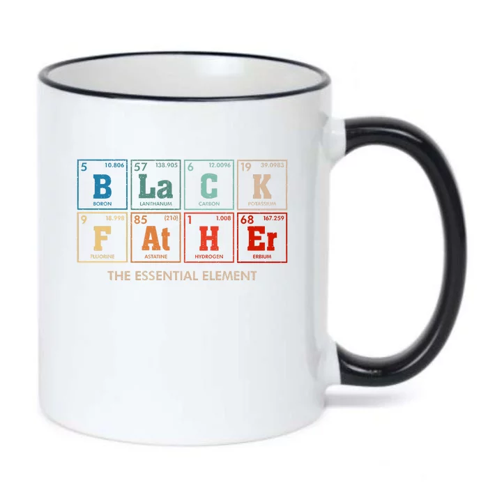 Black Father The Essential Element Best Dad Ever Black Color Changing Mug