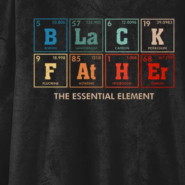 Black Father The Essential Element Best Dad Ever Hooded Wearable Blanket