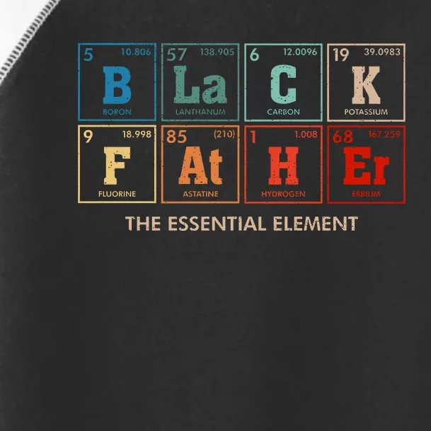 Black Father The Essential Element Best Dad Ever Toddler Fine Jersey T-Shirt