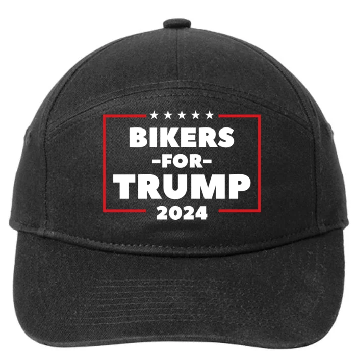 Bikers For Trump 2024 7-Panel Snapback Hat