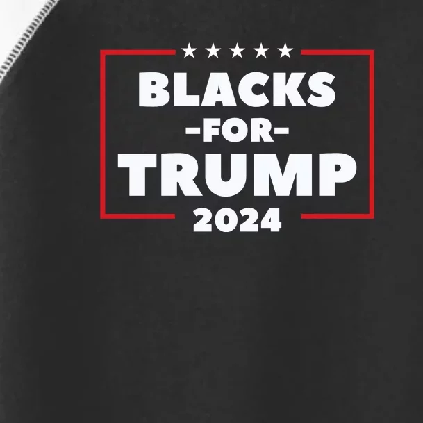 Blacks For Trump 2024 | Black Voices For Trump Toddler Fine Jersey T-Shirt