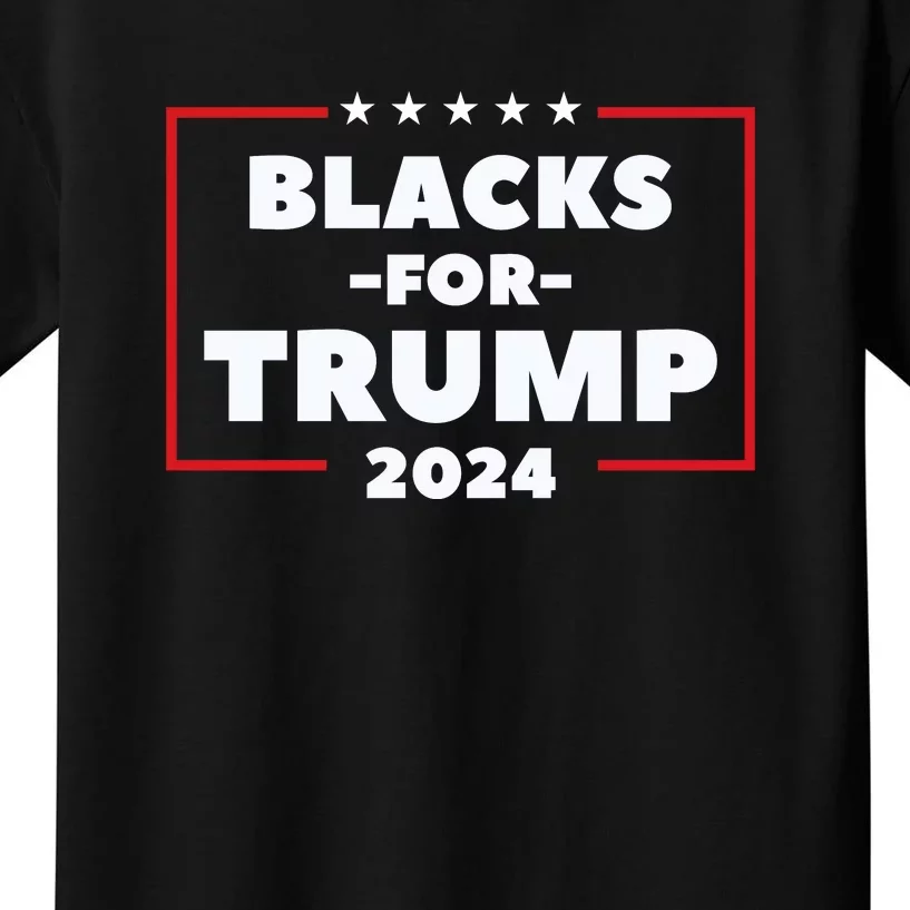 Blacks For Trump 2024 | Black Voices For Trump Kids T-Shirt