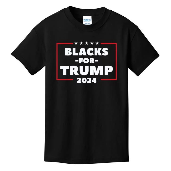 Blacks For Trump 2024 | Black Voices For Trump Kids T-Shirt