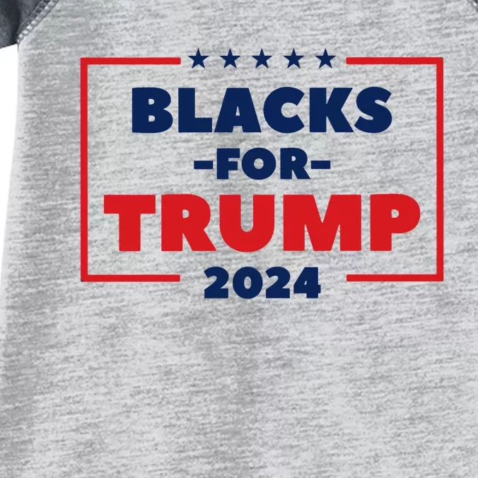 Blacks For Trump 2024 Infant Baby Jersey Bodysuit