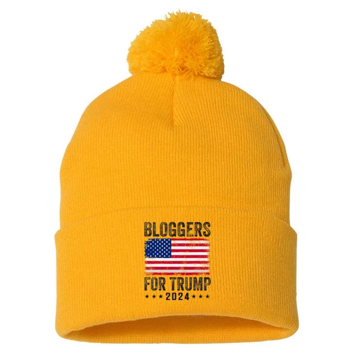 Bloggers For Trump 2024 Pom Pom 12in Knit Beanie