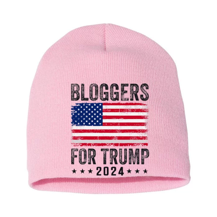 Bloggers For Trump 2024 Short Acrylic Beanie