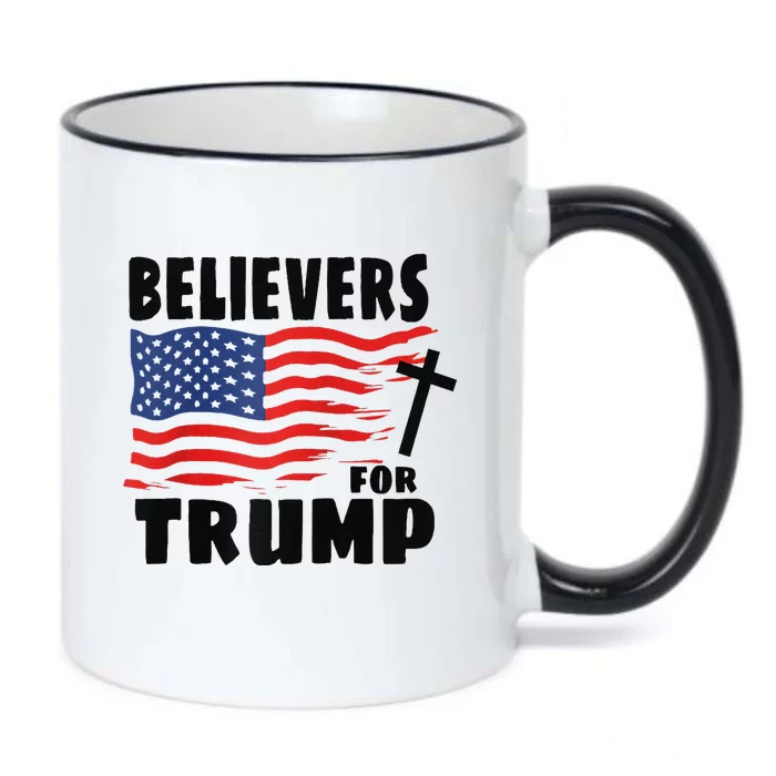 Believers For Trump Christians For Trump 2024 Raglan Black Color Changing Mug