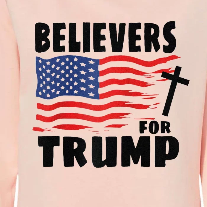 Believers For Trump Christians For Trump 2024 Raglan Womens California Wash Sweatshirt