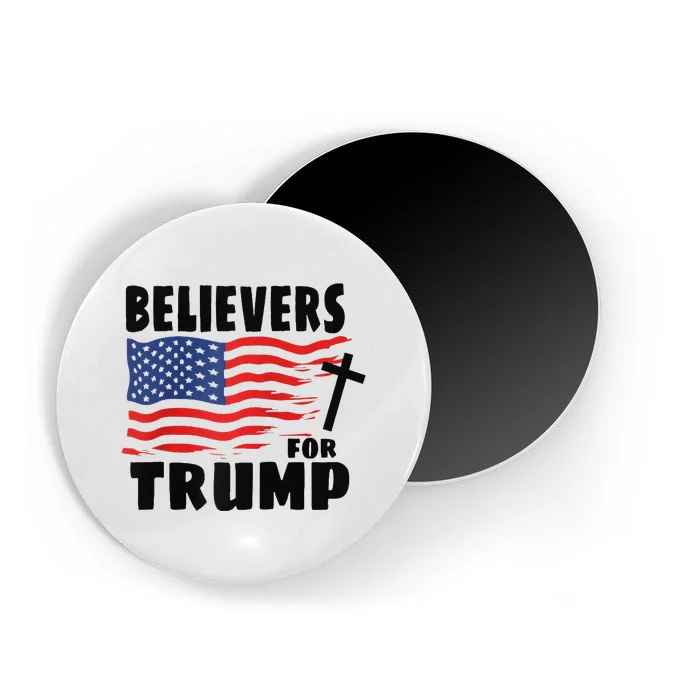 Believers For Trump Christians For Trump 2024 Raglan Magnet