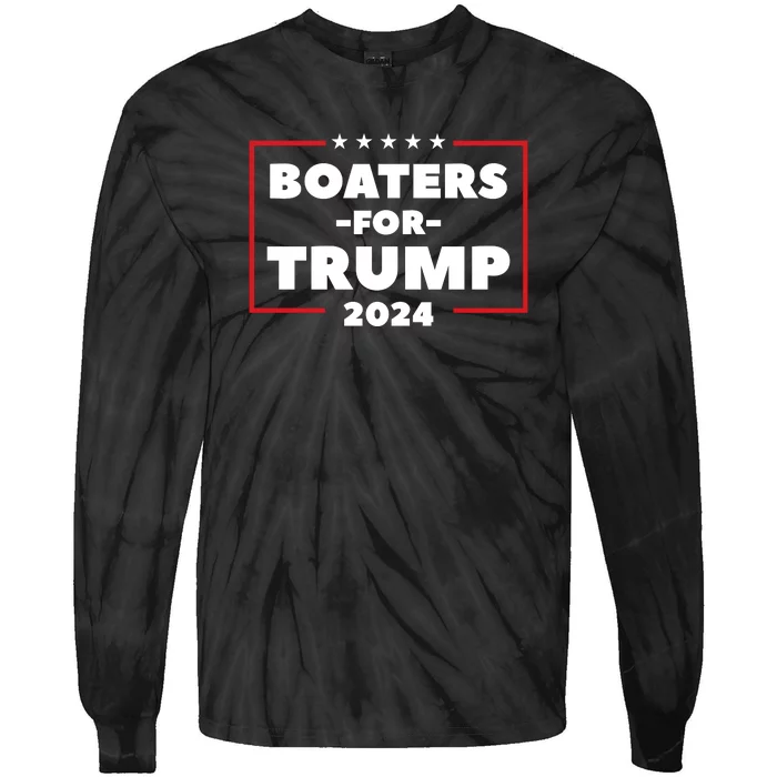 Boaters For Trump 2024 Tie-Dye Long Sleeve Shirt