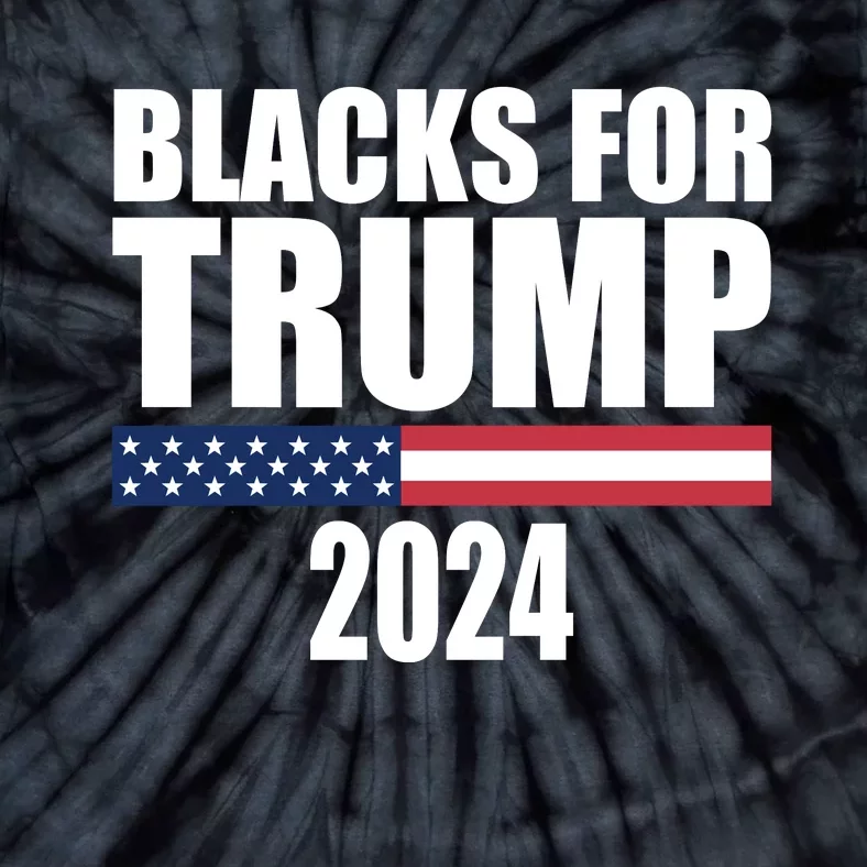 Blacks For Trump 2024 Presidential Election Republican Tie-Dye T-Shirt