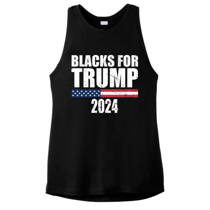 Blacks For Trump 2024 Presidential Election Republican Ladies Tri-Blend Wicking Tank