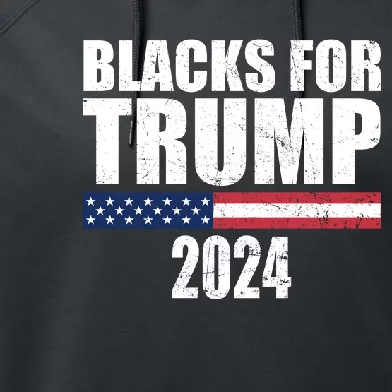 Blacks For Trump 2024 Presidential Election Republican Performance Fleece Hoodie