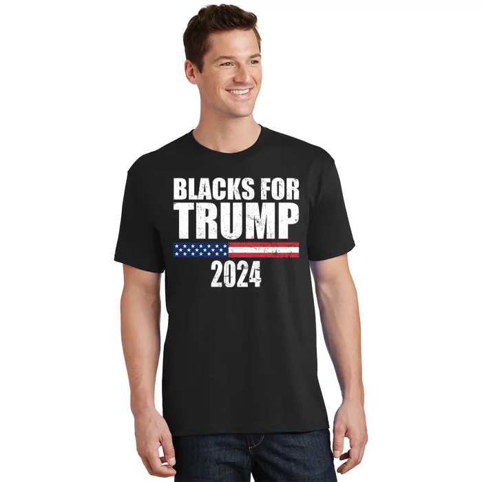 Blacks For Trump 2024 Presidential Election Republican T-Shirt