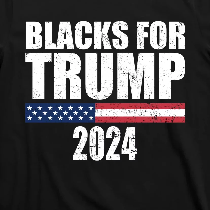 Blacks For Trump 2024 Presidential Election Republican T-Shirt