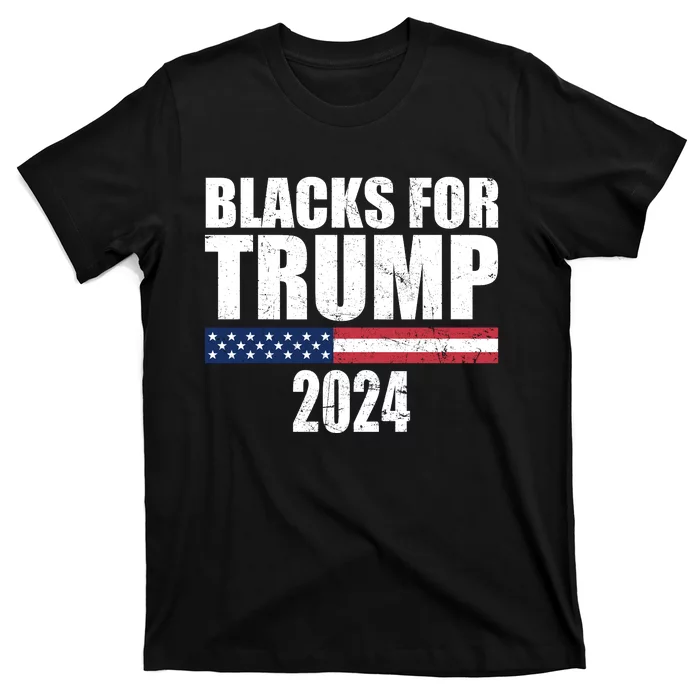 Blacks For Trump 2024 Presidential Election Republican T-Shirt