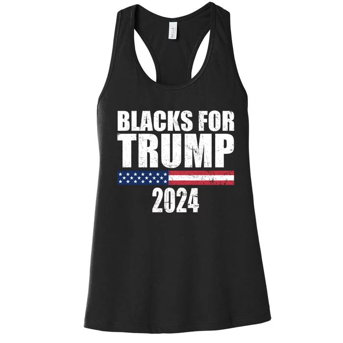 Blacks For Trump 2024 Presidential Election Republican Women's Racerback Tank