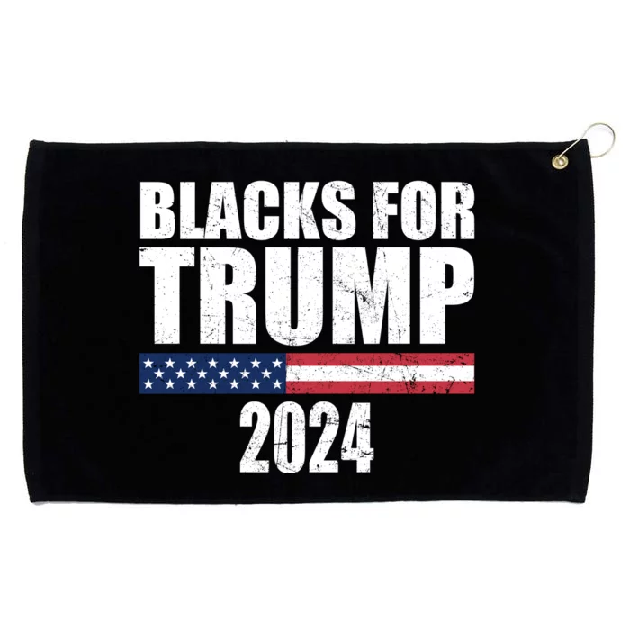 Blacks For Trump 2024 Presidential Election Republican Grommeted Golf Towel