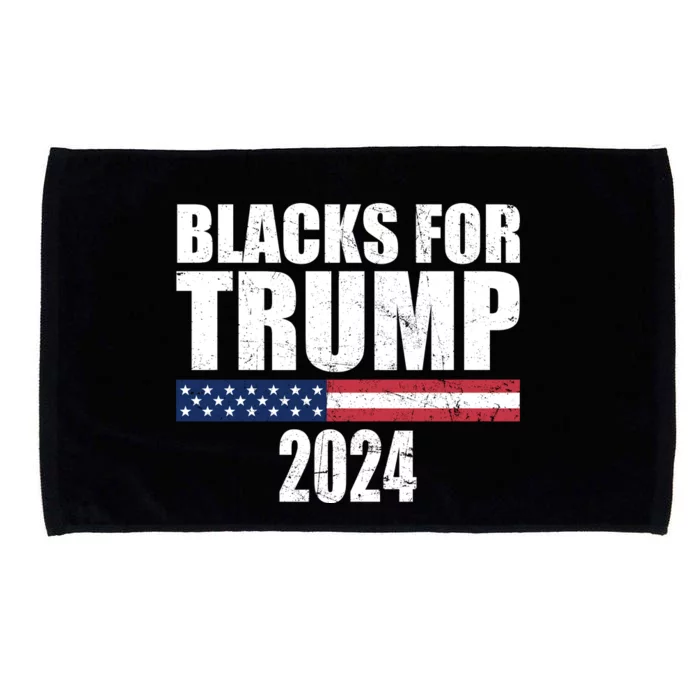 Blacks For Trump 2024 Presidential Election Republican Microfiber Hand Towel