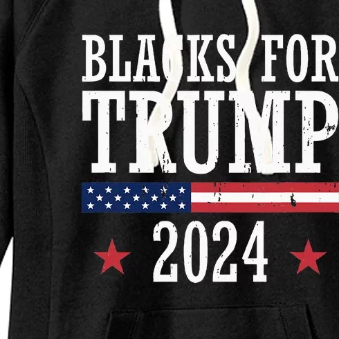 Blacks For Trump 2024 Presidential Election Republican Women's Fleece Hoodie