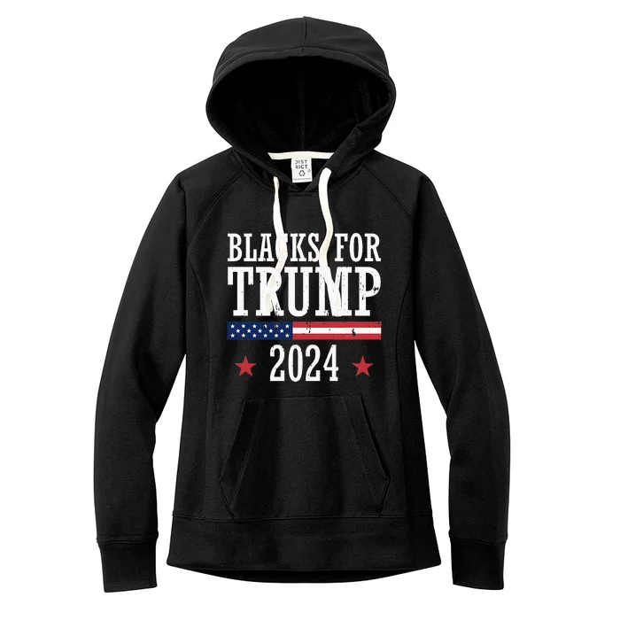 Blacks For Trump 2024 Presidential Election Republican Women's Fleece Hoodie