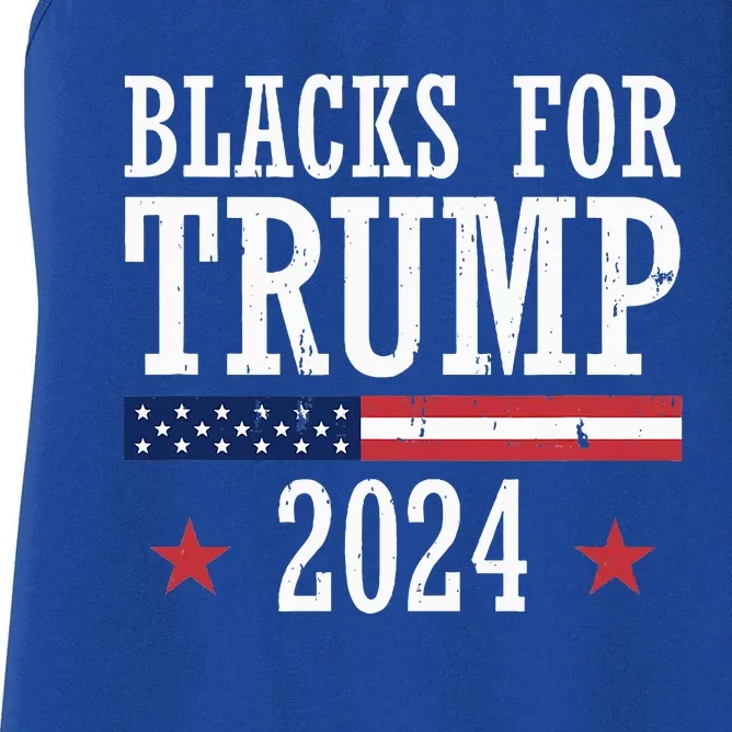 Blacks For Trump 2024 Presidential Election Republican Women's Racerback Tank