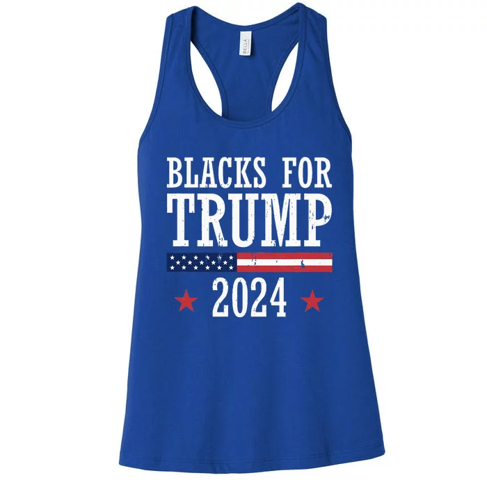 Blacks For Trump 2024 Presidential Election Republican Women's Racerback Tank