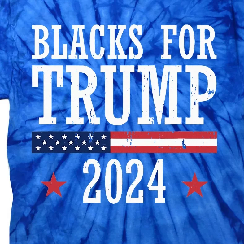 Blacks For Trump 2024 Presidential Election Republican Tie-Dye T-Shirt