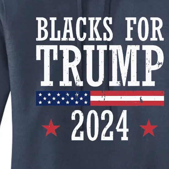 Blacks For Trump 2024 Presidential Election Republican Women's Pullover Hoodie