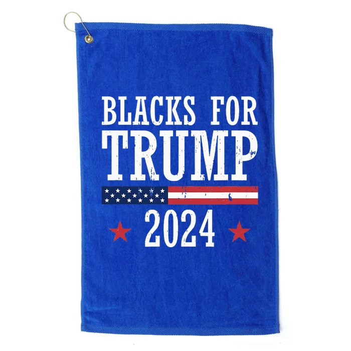 Blacks For Trump 2024 Presidential Election Republican Platinum Collection Golf Towel