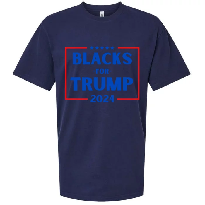 Blacks For Trump 2024 Donald Trump 2024 Sueded Cloud Jersey T-Shirt