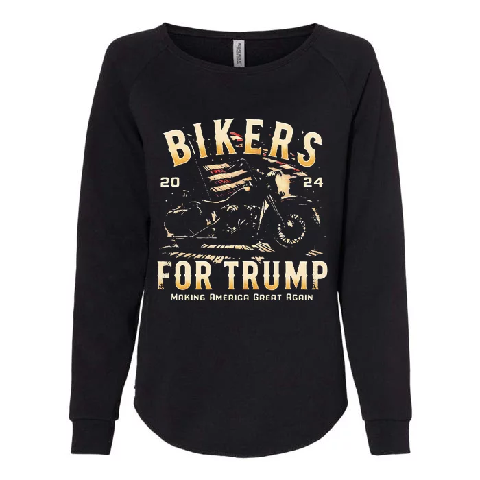 Biker For Trump 2024 Womens California Wash Sweatshirt