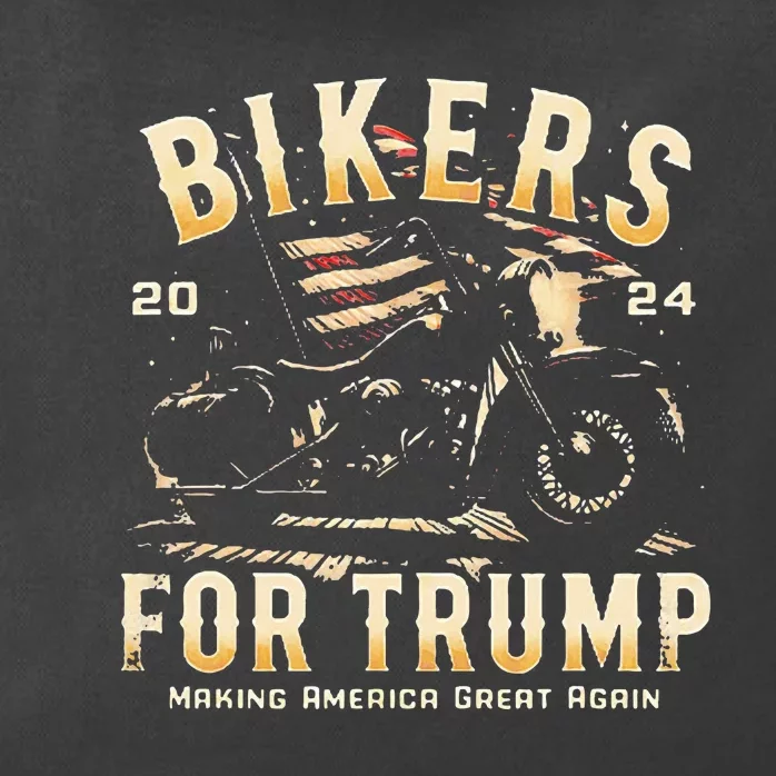 Biker For Trump 2024 Zip Tote Bag