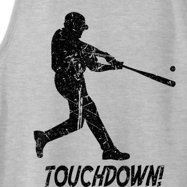 Baseball Football Touchdown Funny Sports Humor Vintage Ladies Tri-Blend Wicking Tank