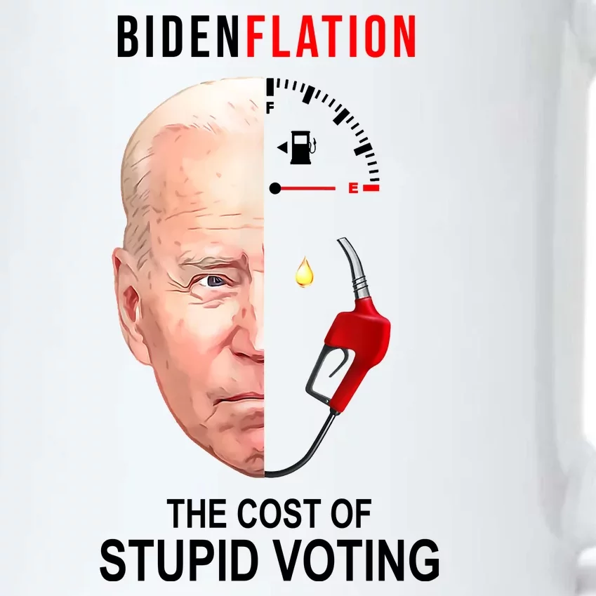 Biden Flation The Cost Of Stupid Voting Gas Funny Black Color Changing Mug