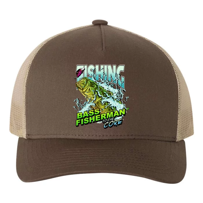 Bass Fisherman To The Core Yupoong Adult 5-Panel Trucker Hat