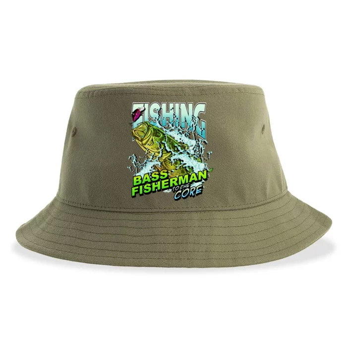 Bass Fisherman To The Core Sustainable Bucket Hat