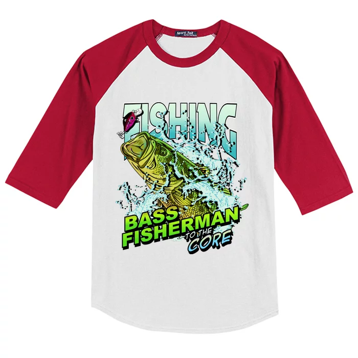 Bass Fisherman To The Core Kids Colorblock Raglan Jersey