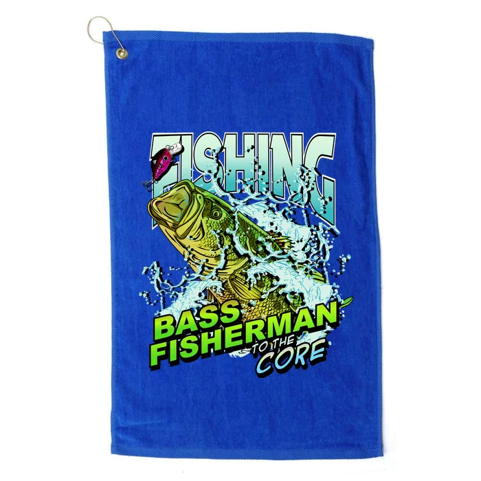 Bass Fisherman To The Core Platinum Collection Golf Towel