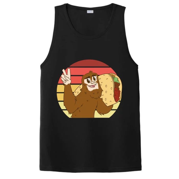 Big Foot Taco Peace Out Sunset Performance Tank