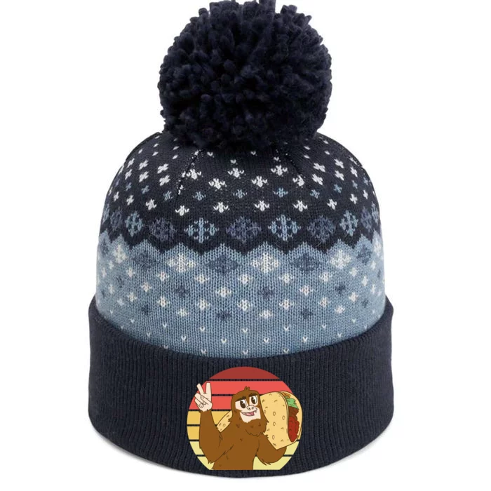 Big Foot Taco Peace Out Sunset The Baniff Cuffed Pom Beanie