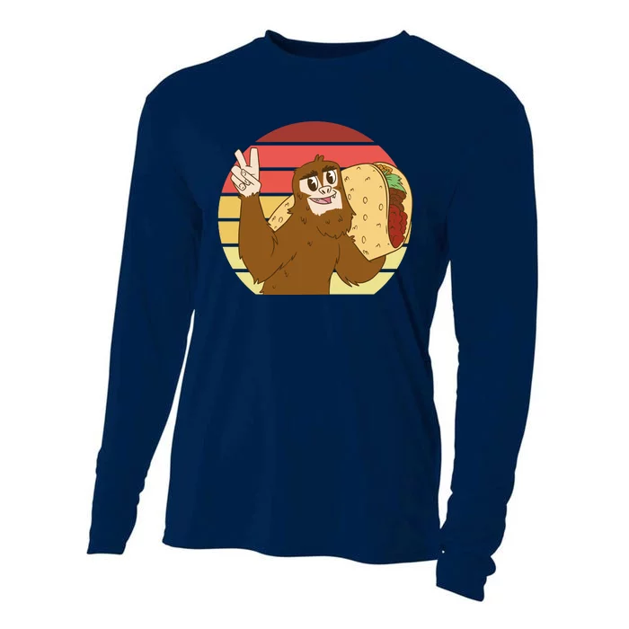 Big Foot Taco Peace Out Sunset Cooling Performance Long Sleeve Crew