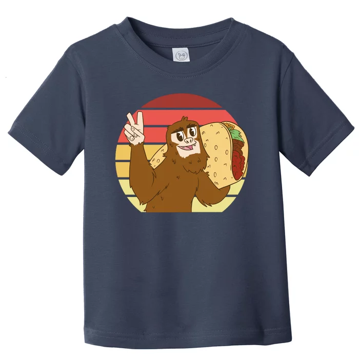 Big Foot Taco Peace Out Sunset Toddler T-Shirt